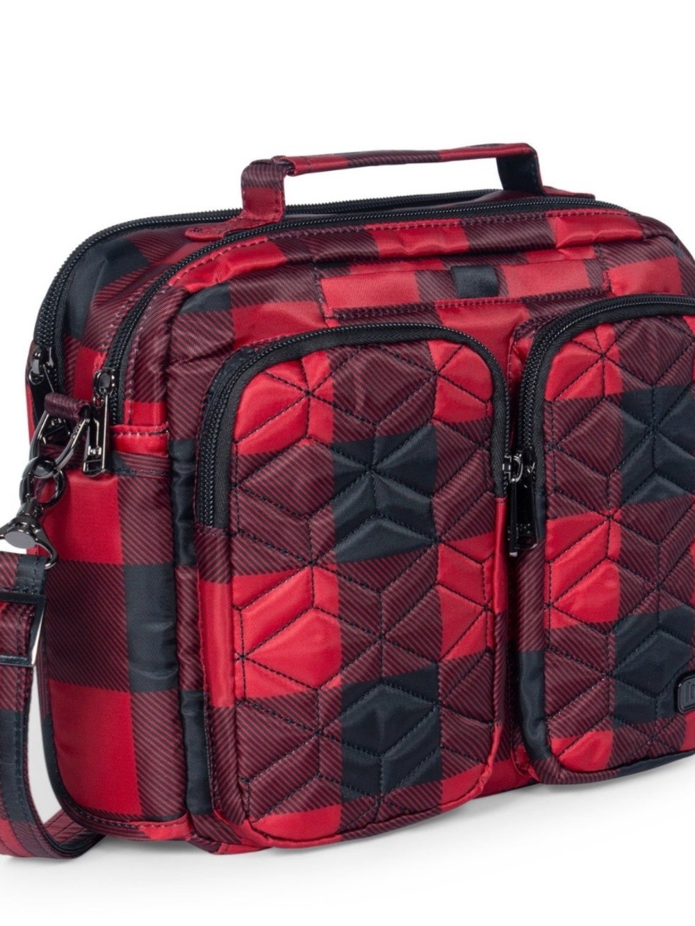 Lug Navigator Buffalo Check Red Crossbody/Shoulder Bag. NWOT - Picture 2 of 9